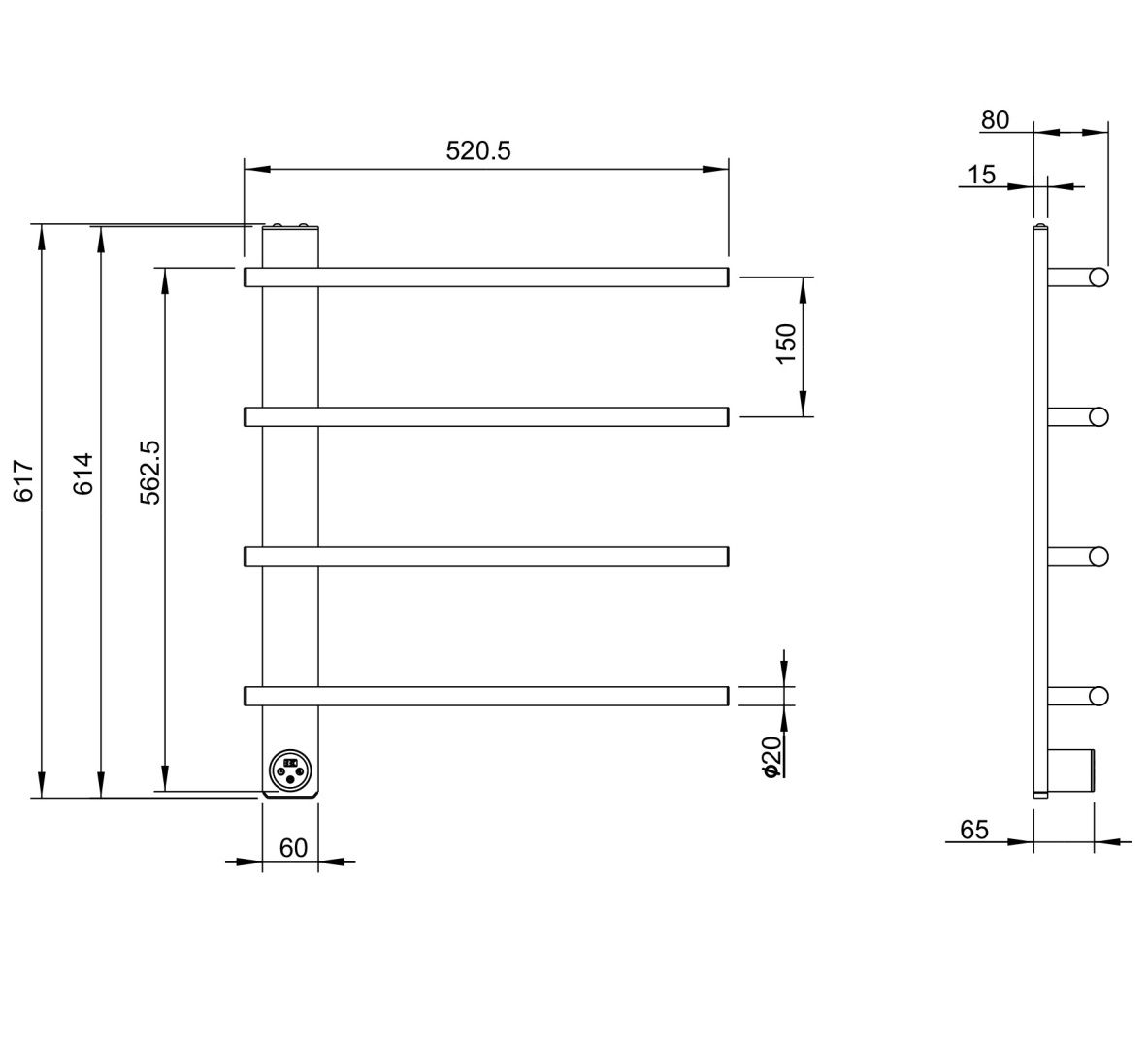 Приобрести полотенцесушитель электрический wonzon & woghand nürnberg, брашированный никель (ww-al344-bn)