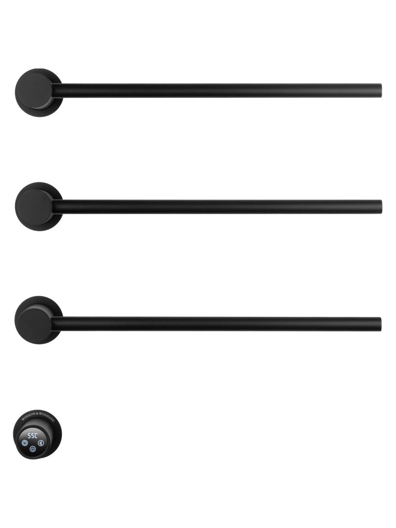 Приобрести полотенцесушитель электрический встраиваемый wonzon & woghand hamburg, черный матовый (ww-al313-mb)