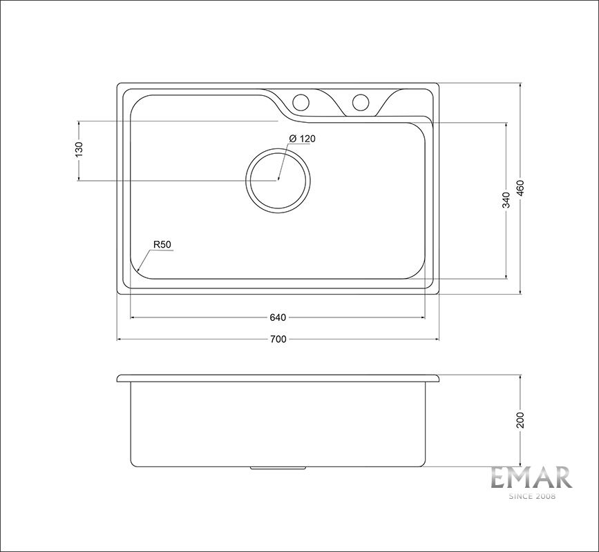 Приобрести oulin кухонная мойка 70х46 см, сатин oulin ol-cs210
