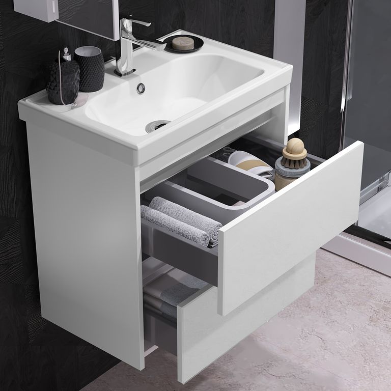 Приобрести opadiris тумба подвесная с раковиной фреш 60 см, белая