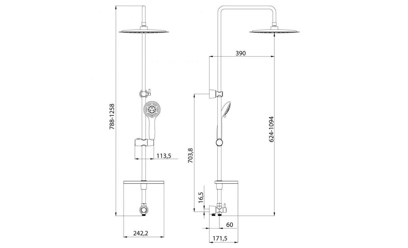 Приобрести lemark душевая система с лейкой тропический дождь, хром lm8802c