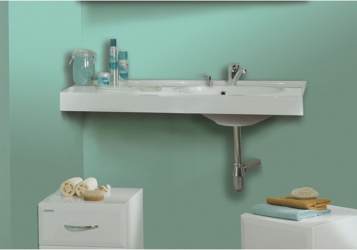 Приобрести раковина отель 1000 мм, материал литьевой мрамор, цвет белый.