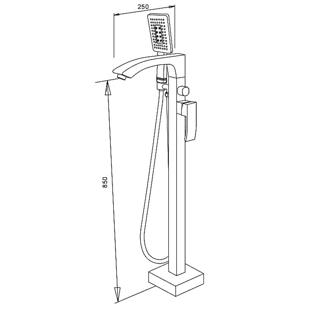 Приобрести gappo смеситель для ванны g3007-8 напольный. белый/хром 92037