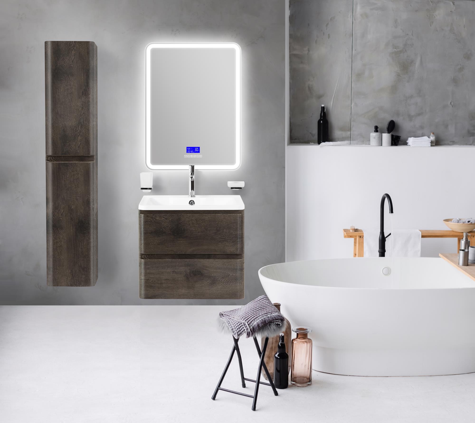 Приобрести belbagno зеркало 60х80 см spc-mar-600-800-led-tch-rad