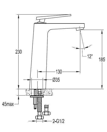 Приобрести cezares смеситель для раковины baden, высокий, хром baden-f-lc-01-w0