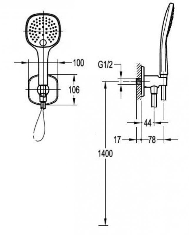 Приобрести cezares душевой гарнитур, хром tesoro-f-kd-01
