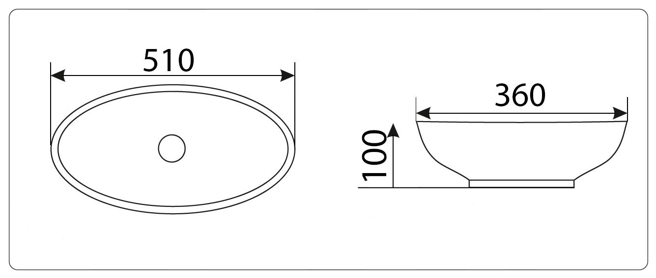 Приобрести раковина-чаша ceramalux 50 см 9022