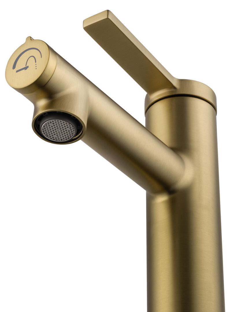 Приобрести смеситель для раковины с функцией полоскания wonzon & woghand, брашированное золото (ww-h1017-bg)