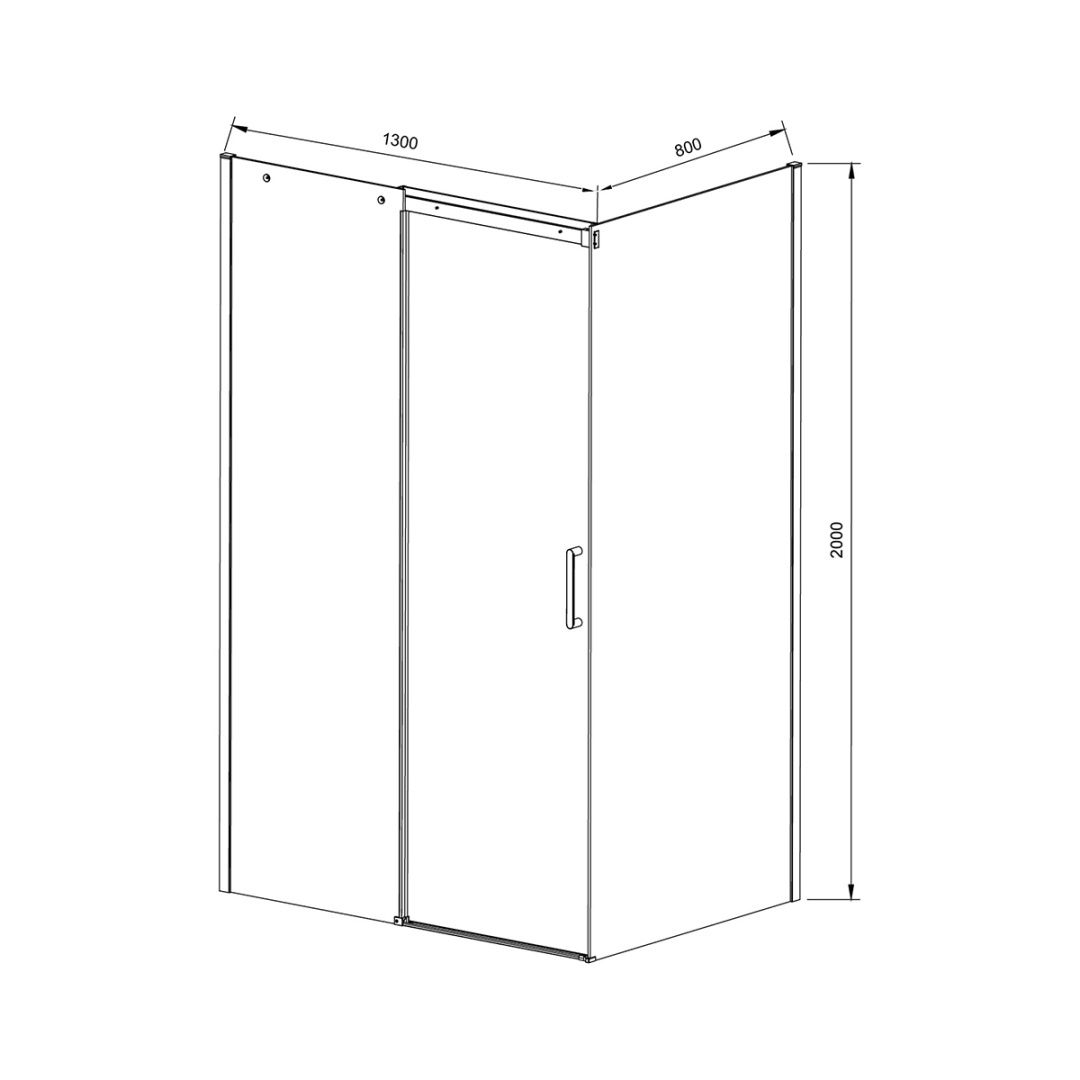 Приобрести vincea душевое ограждение dice 80х130 см, прозрачное, черное vsr-4d8013clb