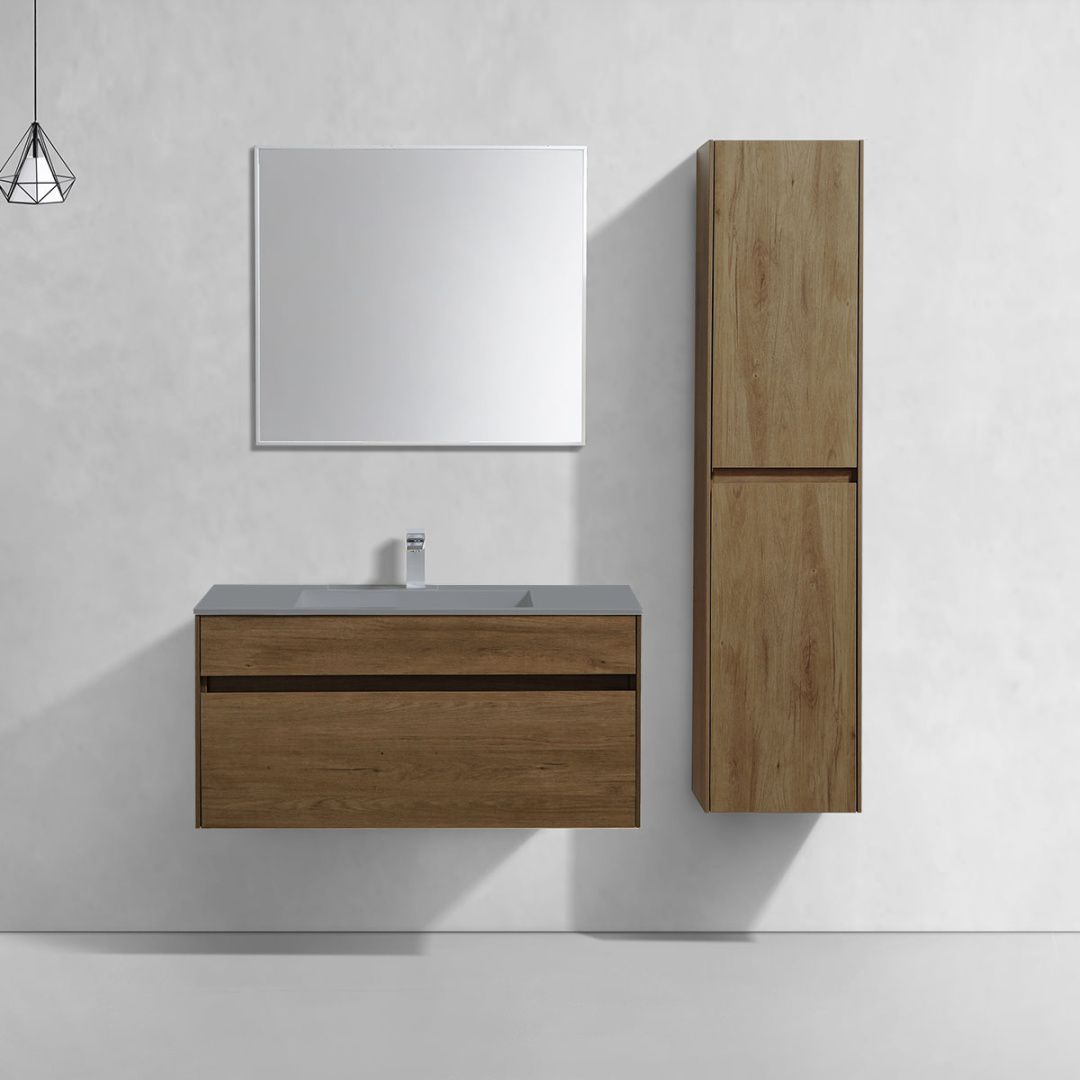 Приобрести vincea тумба подвесная chiara 100 см, дуб табак с серой раковиной vmc-2c100to;vcb-13100g