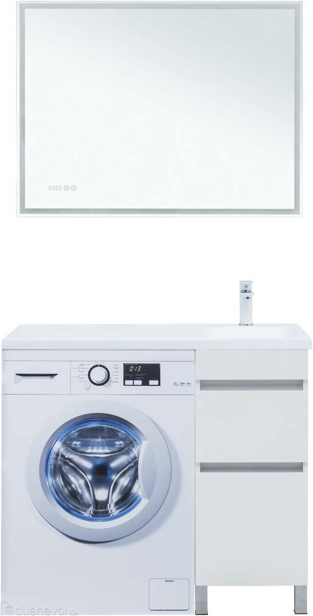 Приобрести aquanet тумба с раковиной вега 40 см, белая глянец