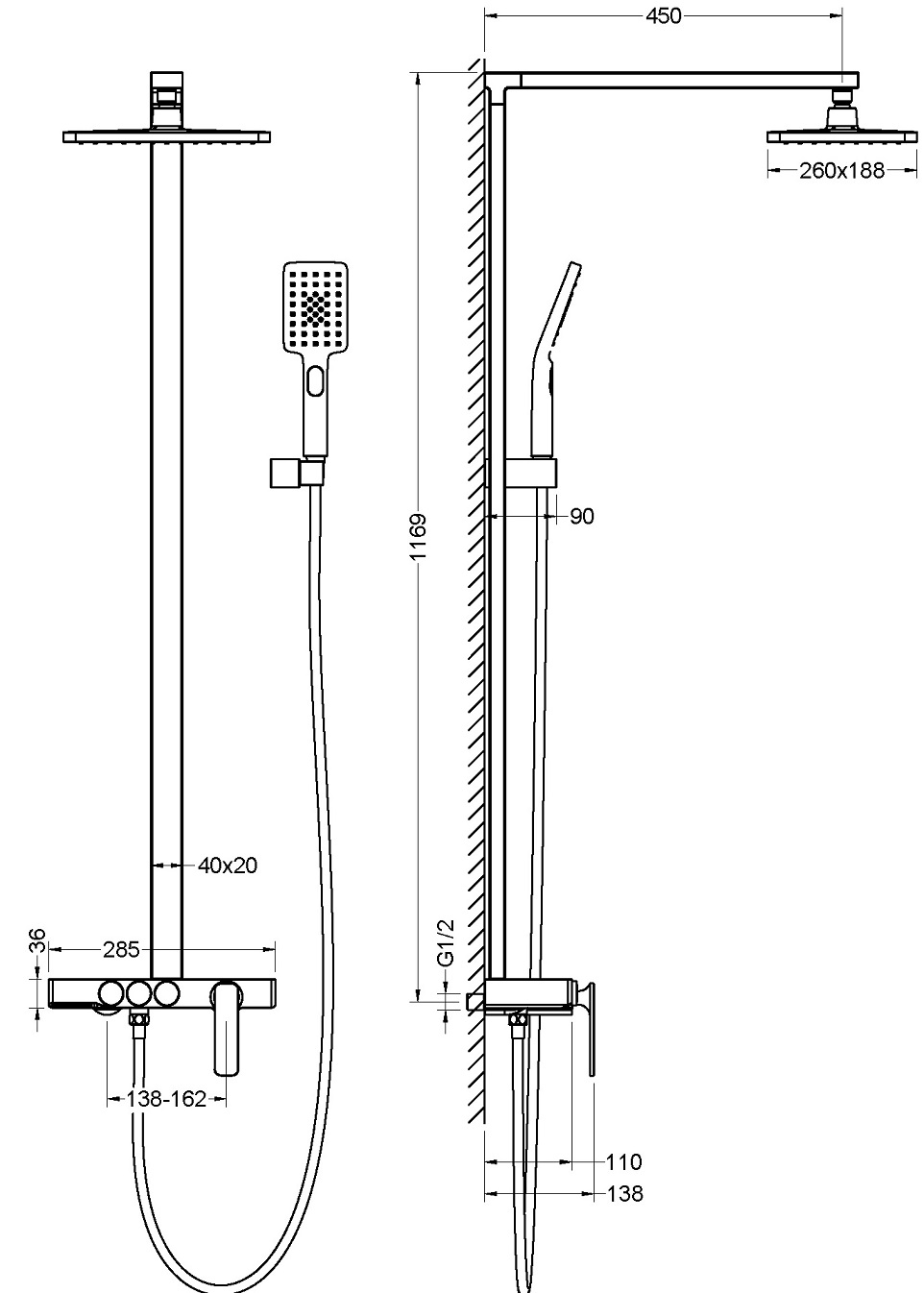 Приобрести душевая система timo torne sx-4310/03 черный