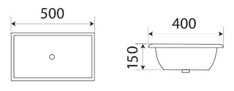 Приобрести раковина - встраиваемая снизу ceramalux 50 см 542a