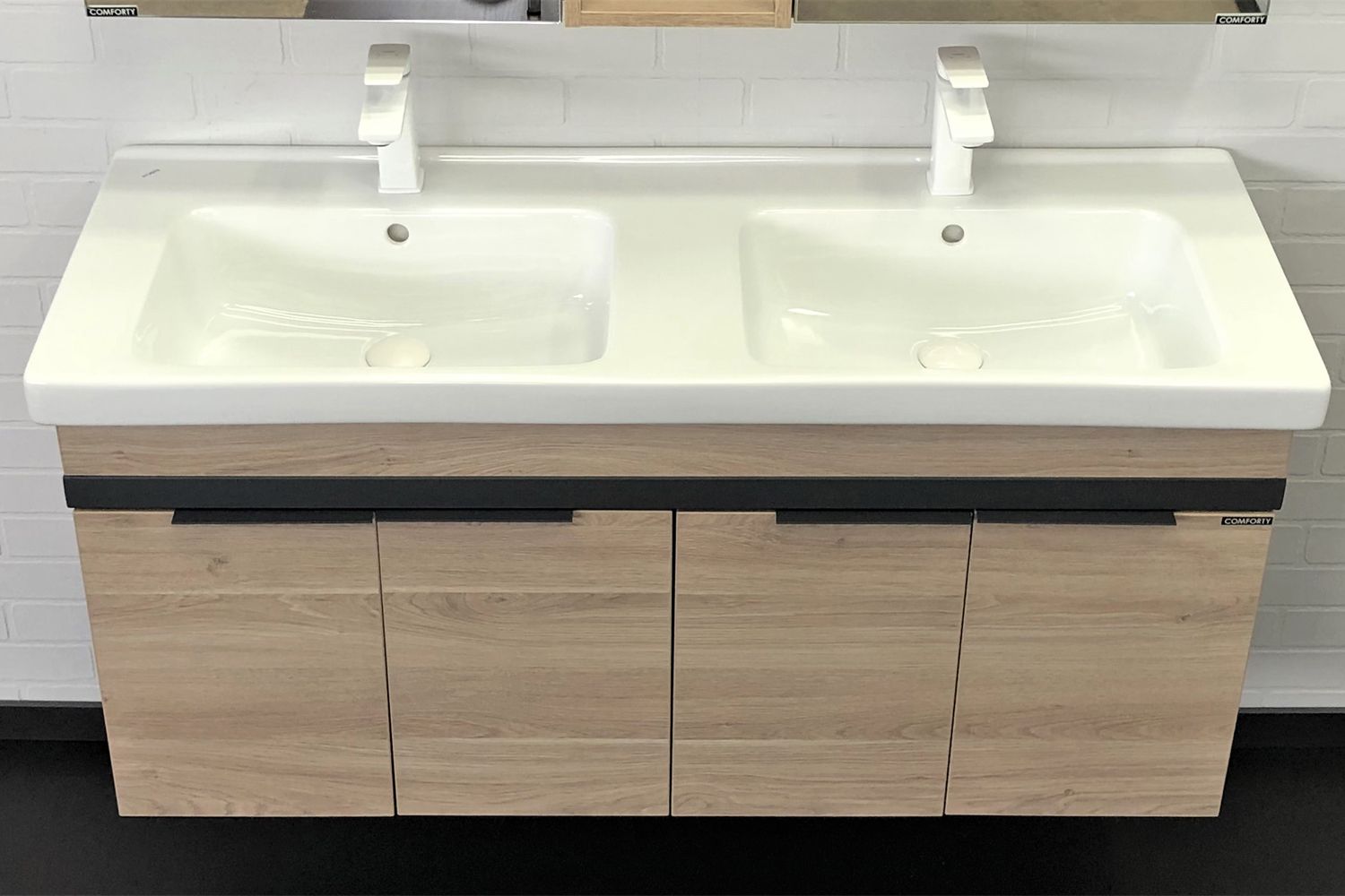 Приобрести сomforty тумба с раковиной "дуэт-125" дуб натуральный