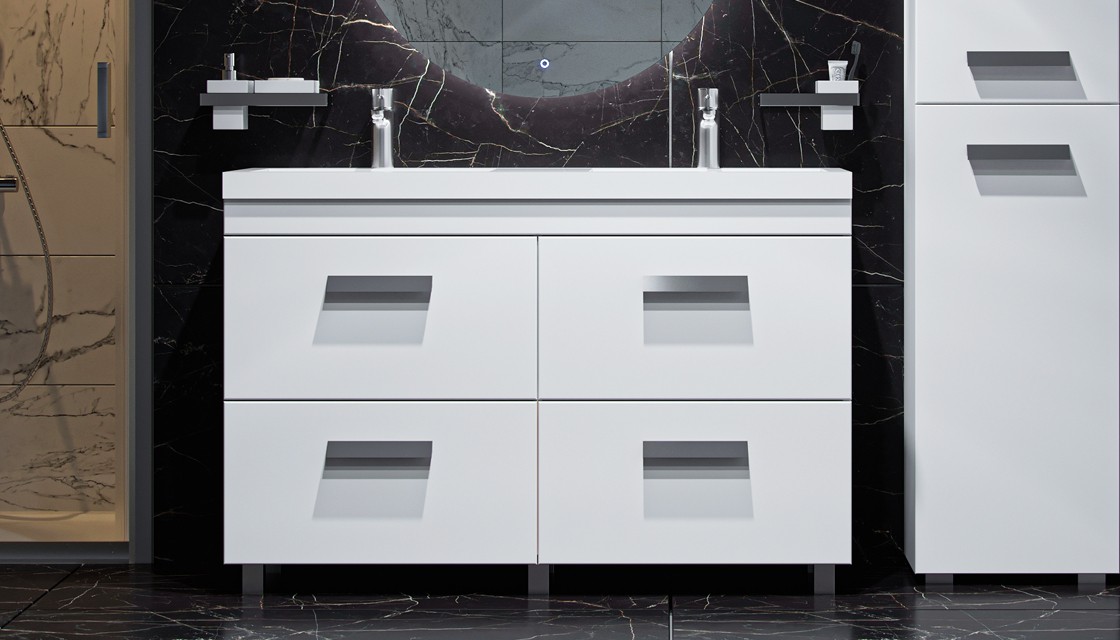 Приобрести тумба напольная с раковиной velvex orlando 120 см белый/матовый tnorl.120-211