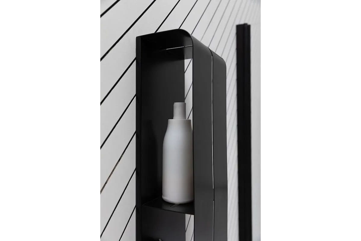 Приобрести aquanet полка магнум h 20x130 см черная матовая, вертикальная 00326459