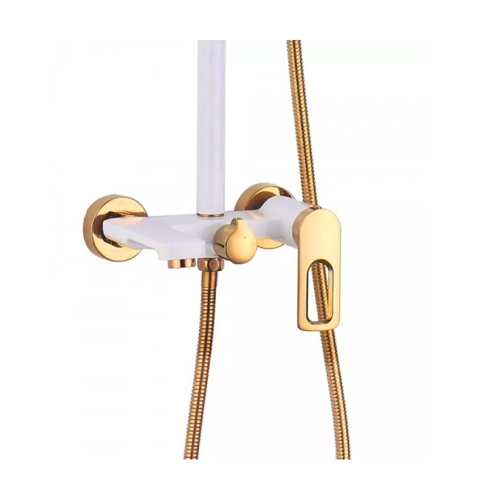 Приобрести душевая система vieir, bacio, 1500 мм, белый\золото v293562fl