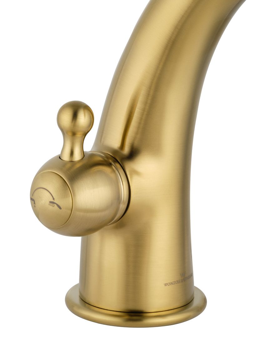 Приобрести смеситель на борт ванны wonzon & woghand steam, брашированное золото (ww-88659008-bg)