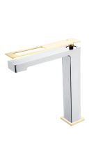 Boheme Смеситель для раковины Q, высокий, хром\золото 142-CRG