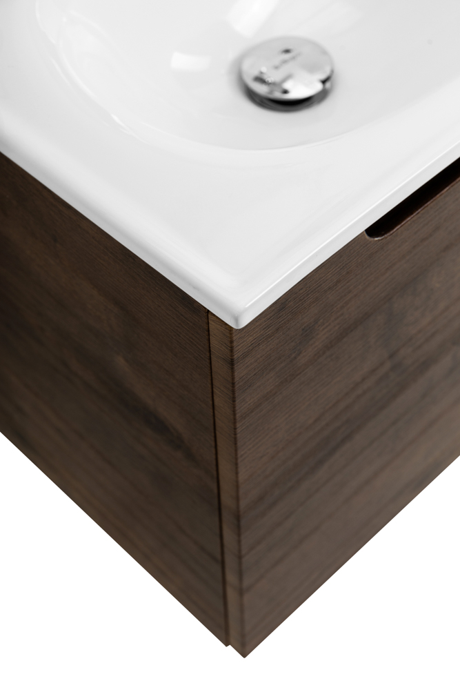 Приобрести belbagno тумба с раковиной etna 50 см, подвесная с дверцей, левая rovere moro, белая раковина