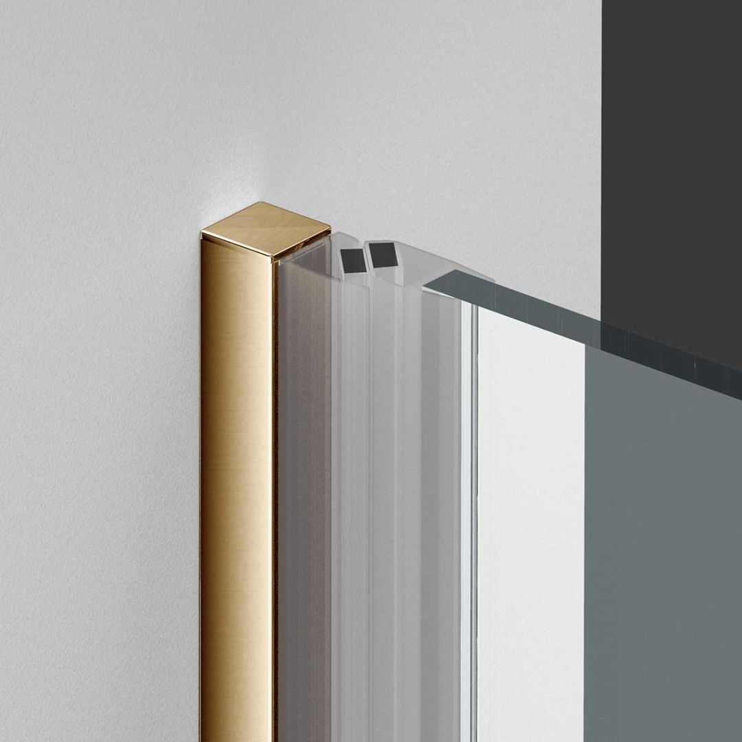 Приобрести vincea душевая дверь alpha 70 см, прозрачное, брашированное золото vdp-3al700clg