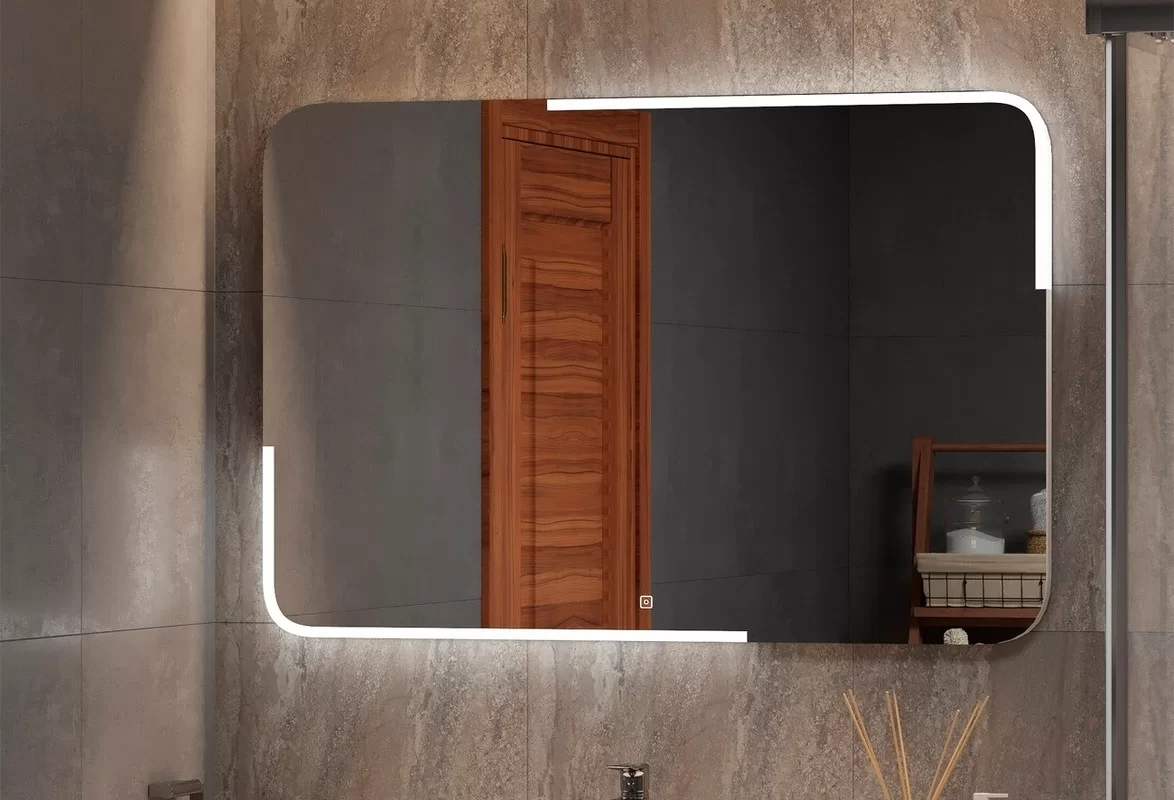 Приобрести continent зеркало с подсветкой raison 80х60 см, белое