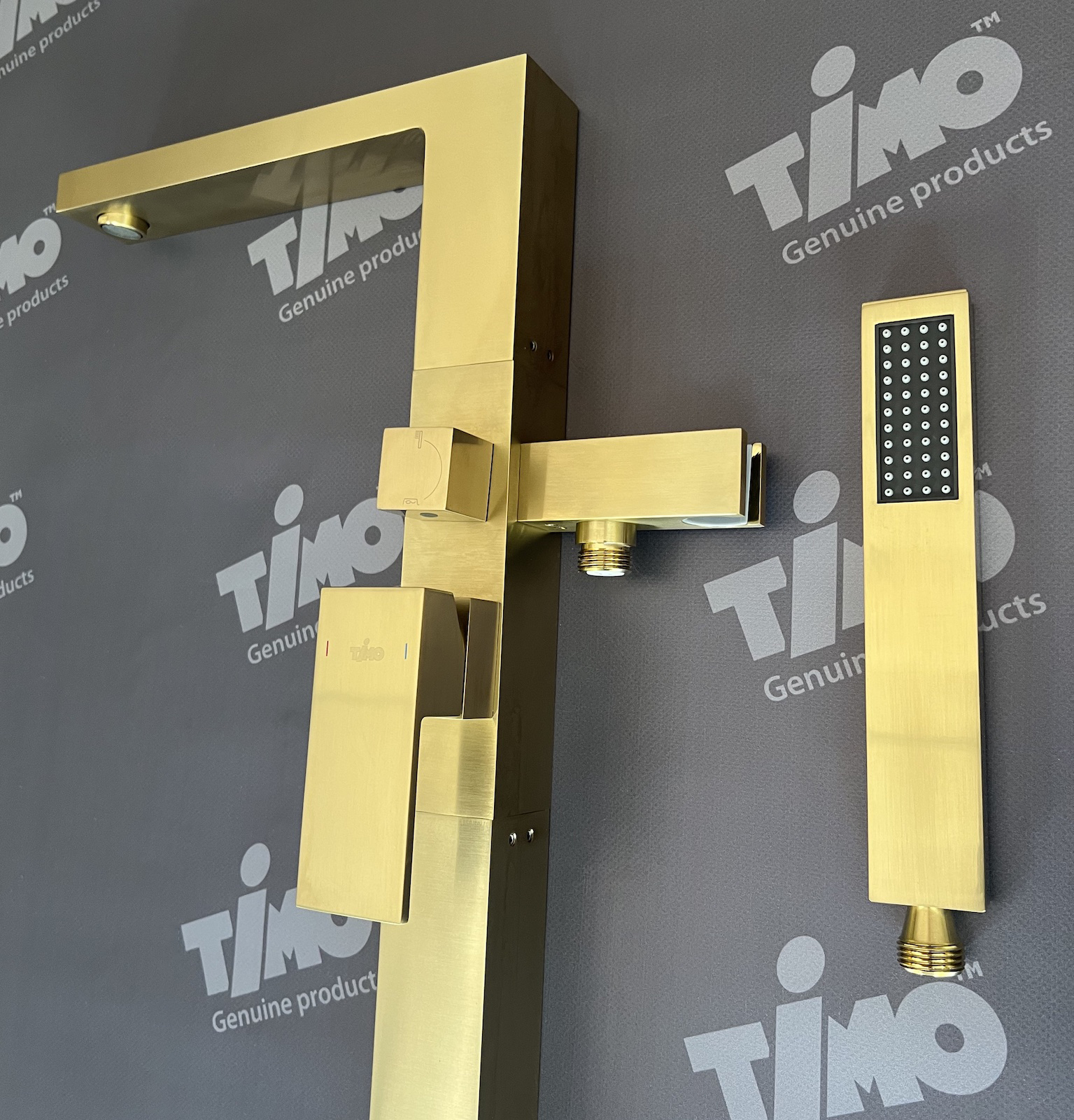 Приобрести смеситель напольный для ванны с душем timo selene 2210/17y-cr золото матовое