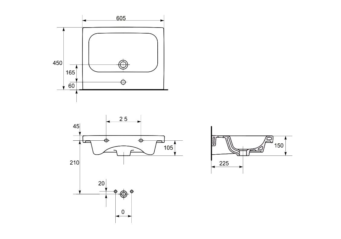 Приобрести раковина подвесная cersanit colour 60 см