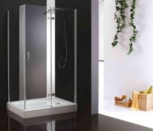 Cezares Душевое ограждение BERGAMO 120х100 см, хром BERGAMO-W-AH-1-120/100-C-Cr-R