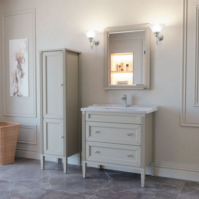 Приобрести caprigo тумба с раковиной albion promo 80 см, белая 33315 2