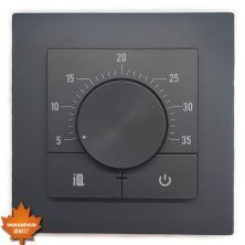 IQWATT Электронный терморегулятор IQ THERMOSTAT Dm black с механическим управлением