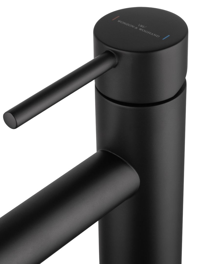 Приобрести смеситель для раковины напольного монтажа wonzon & woghand stick, черный матовый (ww-88649905-mb)