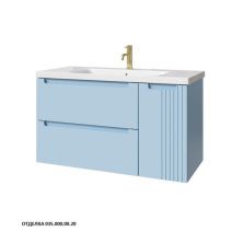 Caprigo Тумба с раковиной TERMIN-Smalty META 100 см, правая, голубая, эмаль