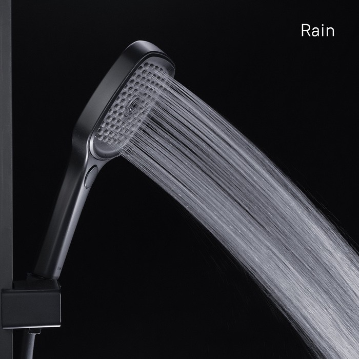 Приобрести iddis душевая лейка slide 3f 256,7мм, трехрежимная, черная sli3f0bi18