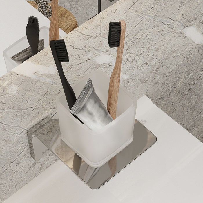 Приобрести iddis стакан для зубных щеток slide, хром sliscg1i45