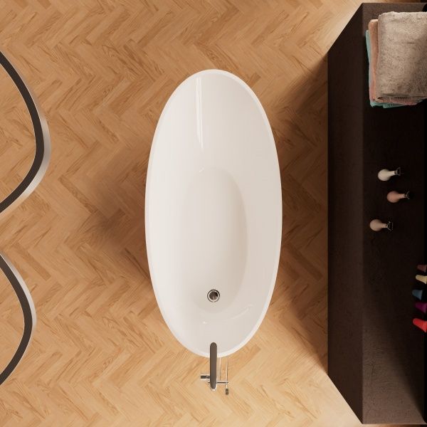 Приобрести frank акриловая ванна f6106 white,178х85 см, отдельностоящая