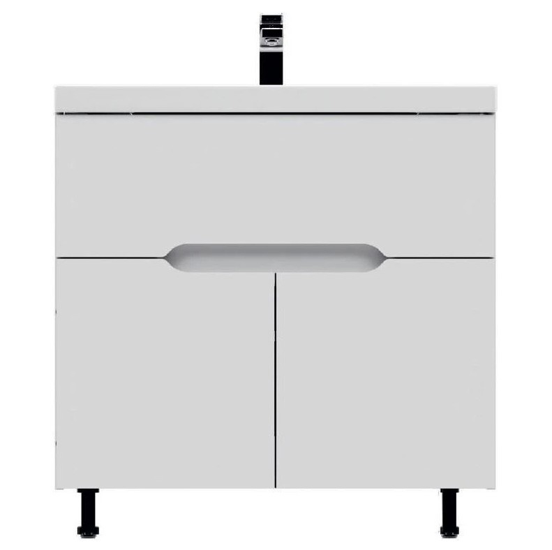 Приобрести mirsant тумба напольная soho quadro light 80 см с раковиной deept-80 ут000076259