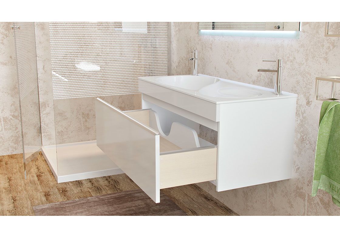 Приобрести тумба подвесная с раковиной velvex otto 100 см tpott.100-21.11, белый