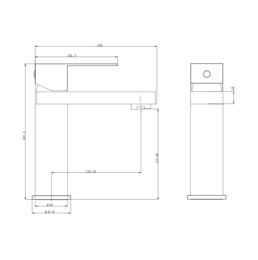 Приобрести смеситель для раковины wonzon & woghand, брашированное золото (ww-a40982-bg)