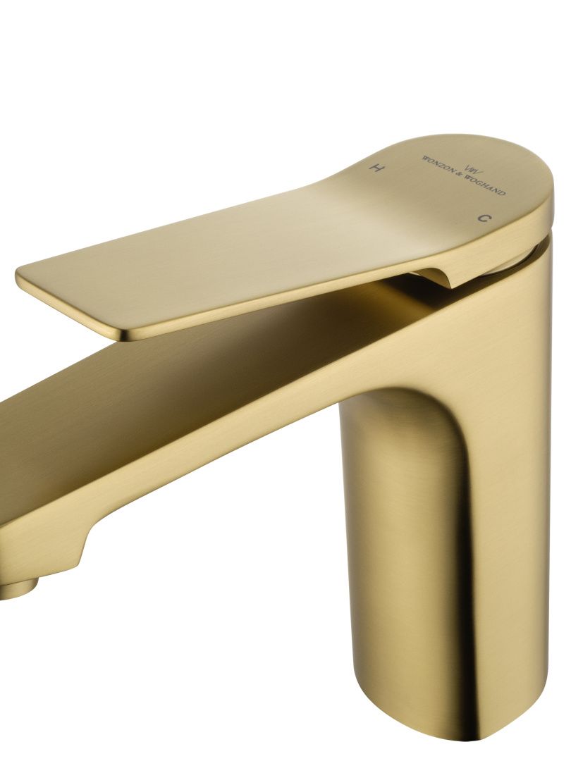 Приобрести смеситель для раковины wonzon & woghand, брашированное золото (ww-xh-013-bg)