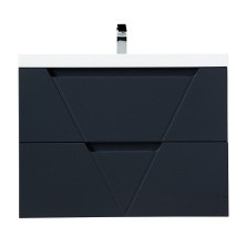 BelBagno Тумба с раковиной VITTORIA 80 см, подвесная Grigio Opaco, белая раковина