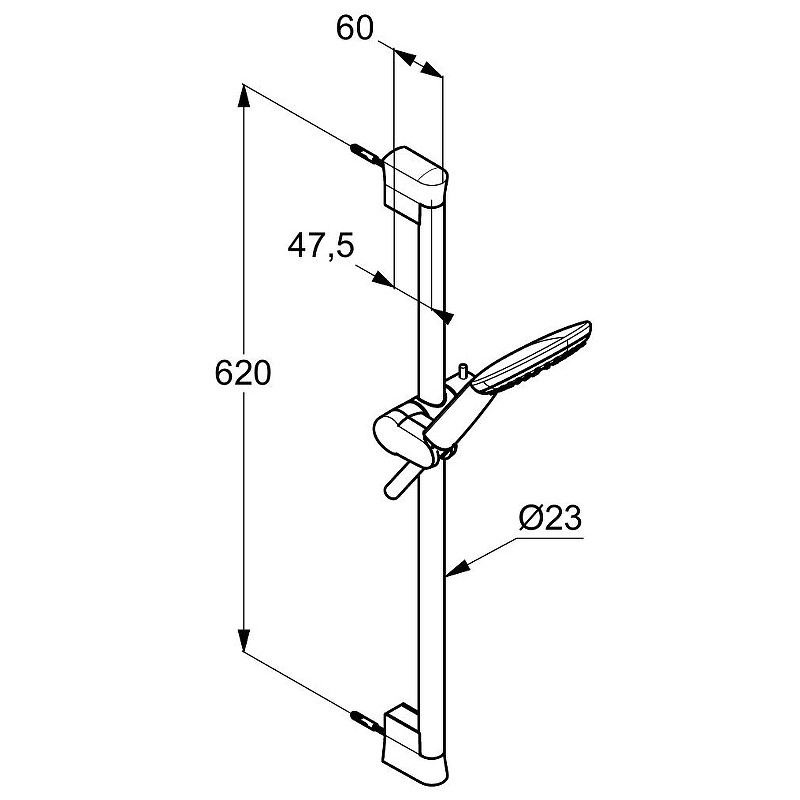 Приобрести kludi freshline душевой гарнитур 1s, 600 мм, арт. 6783005-00