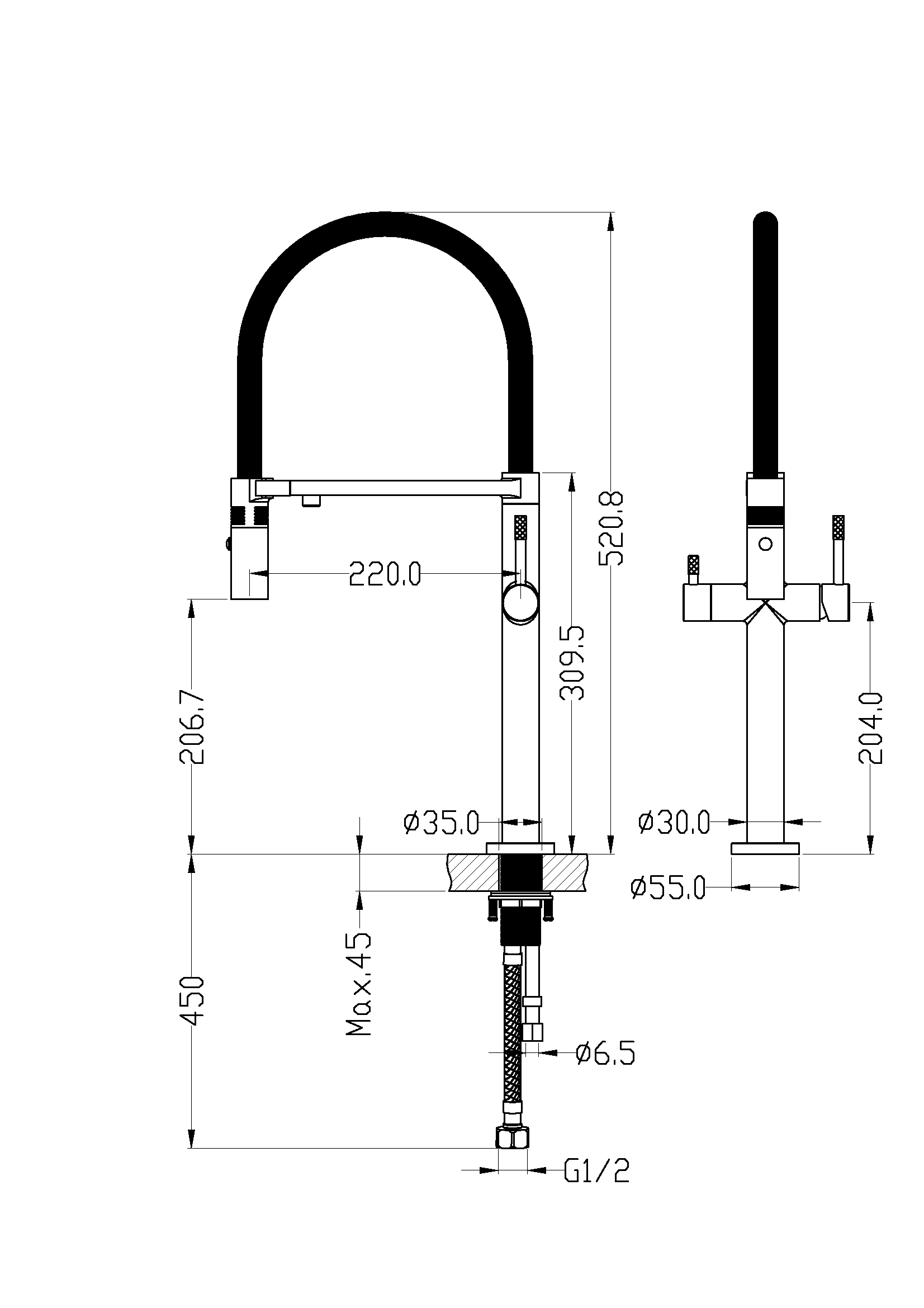 Приобрести boheme смеситель для кухни uno matt gold 115-mg