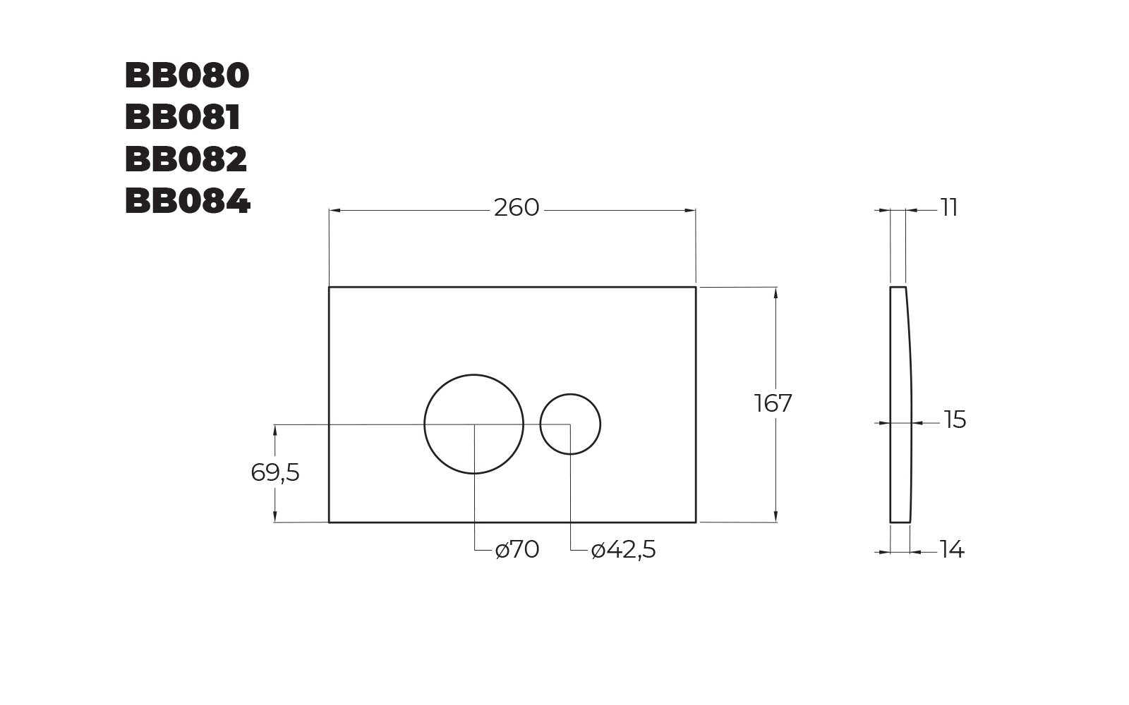 Приобрести belbagno инсталляция для подвесного унитаза с клавишей смыва, хром bb026/bb081cr