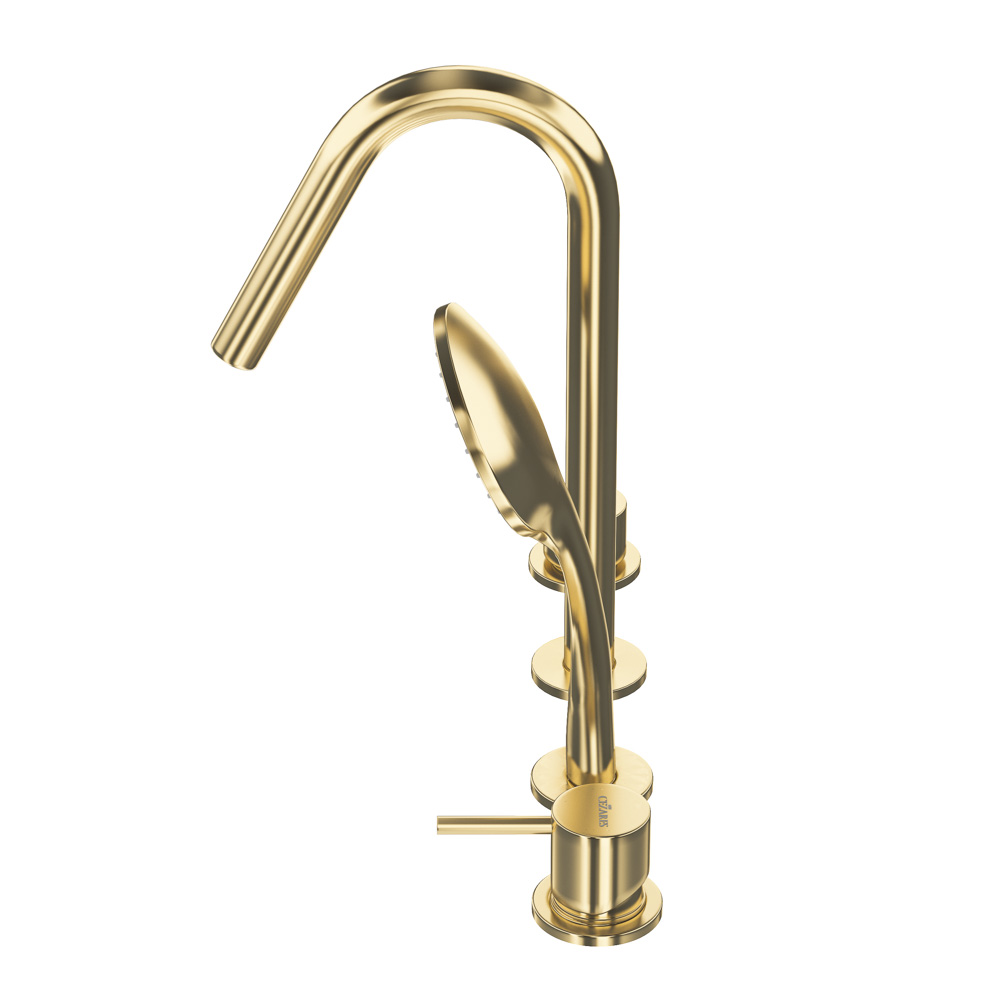 Приобрести cezares смеситель на борт ванны leaf-bvdm4-l-sr