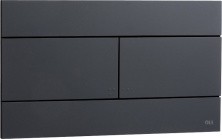 Панель механ. Двойная SLIM, пластик soft-touch, черный.