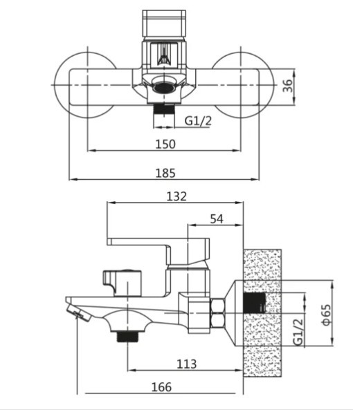 Приобрести смеситель для ванны vieir sera с ручным душем, черный\хром v353531c