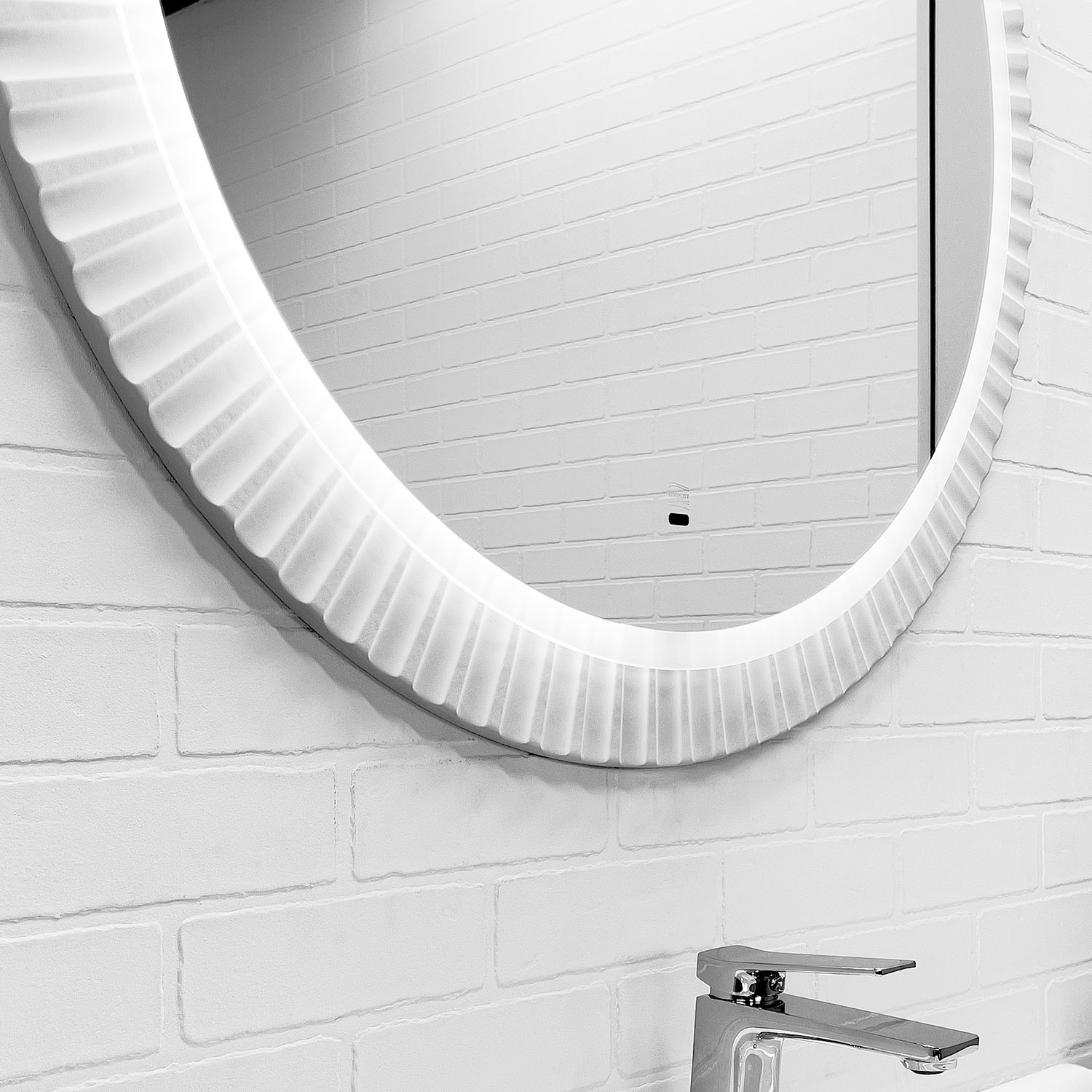 Приобрести сomforty зеркало мадрид-90 с подсветкой, подогрев,сенсорный включатель, белый глянец