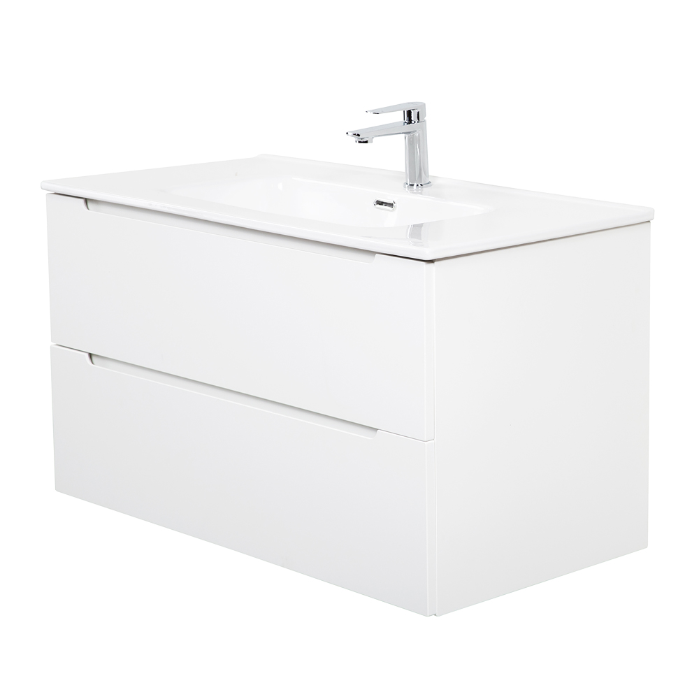 Приобрести belbagno тумба с раковиной etna 100 см, подвесная bianco opaco, белая раковина