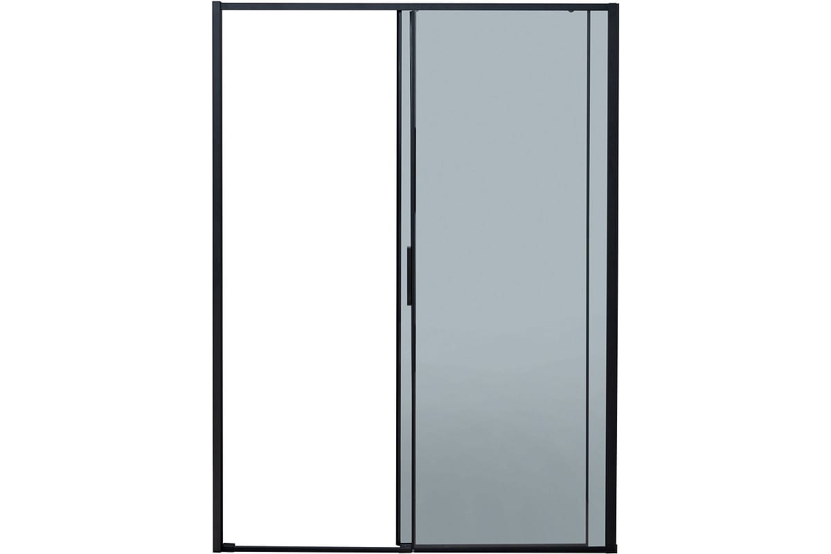 Приобрести aquanet душевая дверь pleasure evo 140 ae65-n140-bt профиль черный, прозрачное стекло